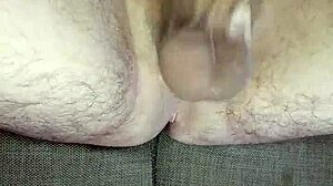 uncircumcised cock throbs as i jerk to massive cum swap