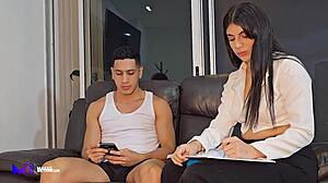 cute latina survey girl bends for stranger's big cock doggy missionary rough fuck max betancur