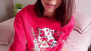 stepbrother hammers holiday gift into hard submission