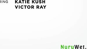 slutty blonde teen katie kush sucks victor ray's huge cock balls during nuru massage