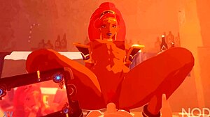 Urbosa slurps cock then spreads for deep pussy fucking action