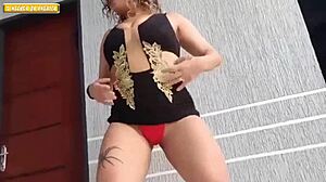 albina and morena twerk big asses on car