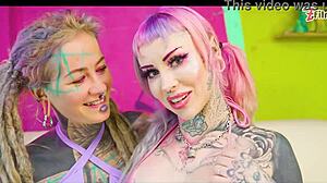 i finger anuskatzz's tattooed ass with wild anal toys