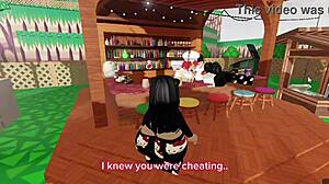 roblox ashley ditches boyfriend rides shy simp's fat cock hard