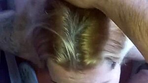 Ecstatic facial cumshot after deep friend blowjob