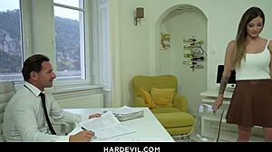 working late i had my boss bend me over for intense anal with ria sunn