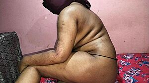 newlywed bhabi's huge natural tits bounce as servant fucks her doggystyle