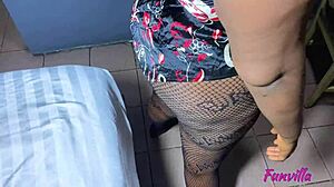 bbw stripper in lingerie gets her big ass ripped open by thick cock