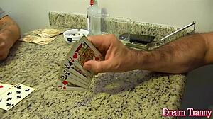 i meet this hot blonde tranny carol penelope who blows and fucks two guys hard