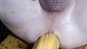 huge dildos stretch mature oiled ass wide