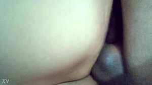 hairy milf tita fucks me creampie after catching me naked big tits bounce