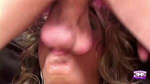 skinny blonde's heart races toying her pussy before deepthroat creampie bliss hits hard