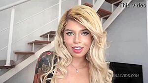 Beautiful Young Brazilian Blonde Gabriella Gushi's Ass Takes Double BBC DAP Gapes