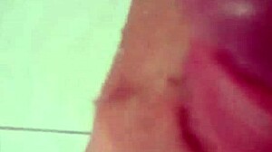bisexual bathroom masturbation cumshot session