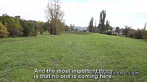 PIERCED TEEN HITCHHIKER FUCKS STRANGER POV OUTDOOR PUBLIC BLOWJOB FACIAL!