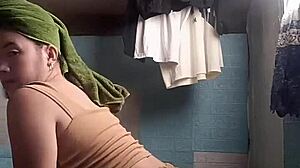 cute asian girl next door teases petite body in see through full clip