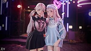 Twin shemale escorts deliver 2x1 group pounding fun