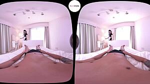 japanese maid's big ass sways as she wakes you for morning pussy pounding