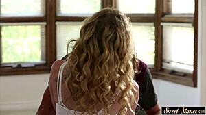 petite stepsister sneaks ride on stepbro's throbbing cock