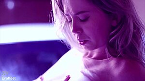 i discover perfect feet and wet pussy get licked so intensely by her