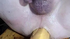 huge dildos stretch mature oiled ass wide