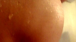 wanna join my morning shower quickie, hubby bends me over for doggystyle orgasm?