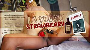 A Viúva Strawberry rides black monster cock doggystyle juicy pussy screaming