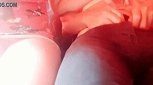 Young horny stepmom sneaks blowjob on stepson's cock in public bus ride