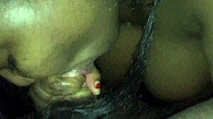 watch another ebony bitch slobber all over my thick white cock