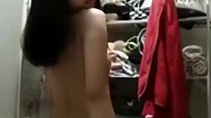 ready for this solo Filipina's teasing small tits reveal and play?