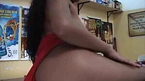 naughty brunette flashes ass tits at bar then strips naked in tub