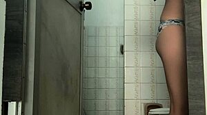 what if homemade voyeur catches curvy latina spying bathroom touching wet pussy tight