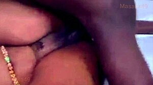 black beauty spreads wet pussy for deep licking and hard pounding