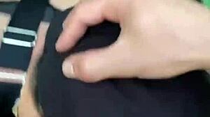 Milf bends over big ass fucked doggystyle deep in woods orgasm