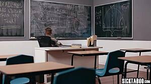 Two Busty Teachers with Big Asses Gangbanged Rough by Caught Colleague