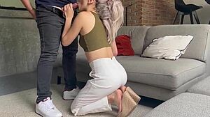 hot roomie gets rough sex in dorm lobby with fat pervert roommate after drinks creampie doggystyle.