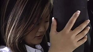 Petite 18+ Asian teen Lucy bent over gym assfucked by monster cock with big tits bouncing doggystyle