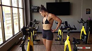 Curvy Ebony Workout Babe Craves Cock And Cum After Gym Session