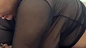 Chubby Ebony Stepmom with Big Tits Catches You Interrupting Her Read Rides Huge Cock