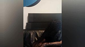 Ebony princesses strap on dildos, suck and fuck submissively for boyfriend