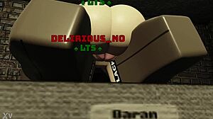 Roblox Whitegirl Slut Deepthroats Monster BBC Interracial Blowjob