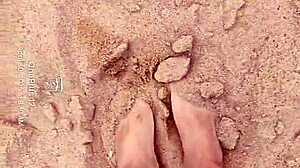 BARE FEET Rubbing Sand for Sensory Barefoot Fetish Thrill