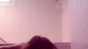 French slave housewife sucks cock deep humiliated with cumshot facial 2024!