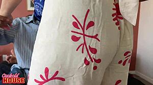 Wife rims husband while redhead joins their threesome