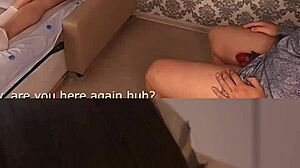 oh fuck sh cuckold i try strapon after licking cum from wifes fat pussy