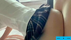 neighbor sneaks creampie into latina student next door