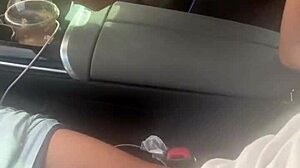 ebony babe strokes and sucks massive bbc right in the car