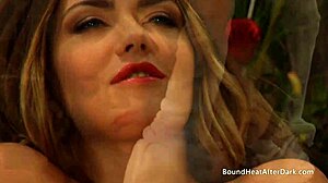 horny lesbian mistress fingers pussy to orgasm dreaming of bound slave girl