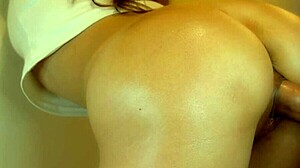 Bent over stepdaughter sleepwalks into daddy's doggystyle pounding!