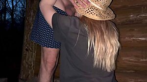 a man spots pregnant stranger bent over in barn for raw public pounding